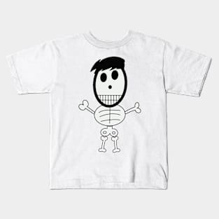 Cute skeletons doodle style Kids T-Shirt